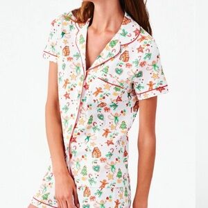 Roller Rabbit Gingerbread Party Polo Pajamas